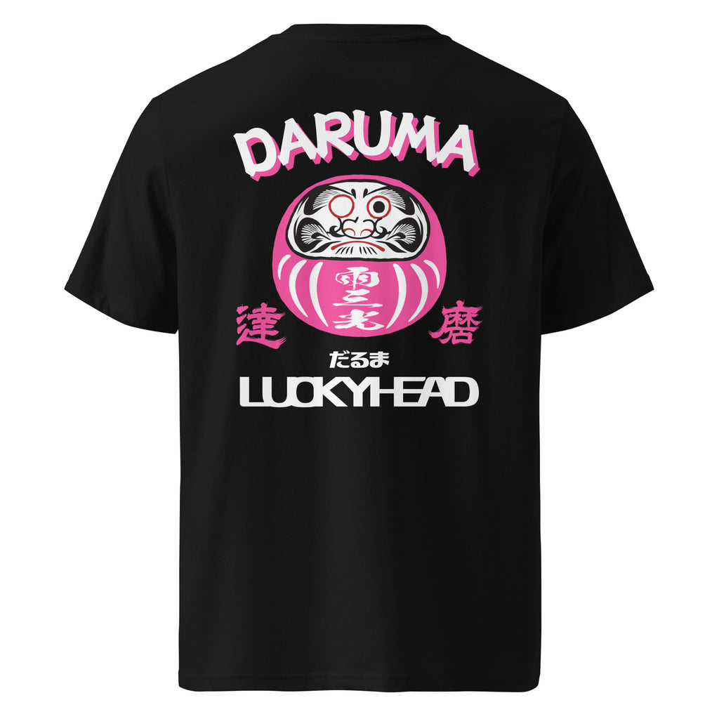 T-Shirts "Daruma" Black x Pink backprint