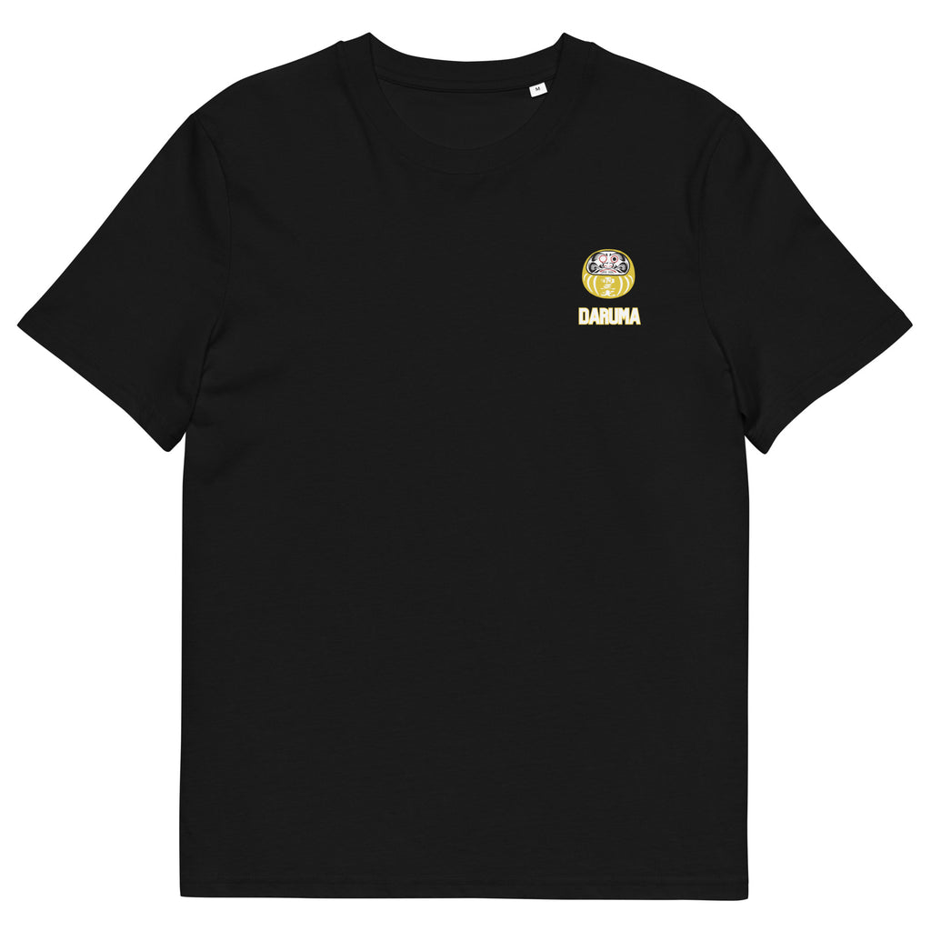 T-Shirts "Daruma" Black x Yellow right chest