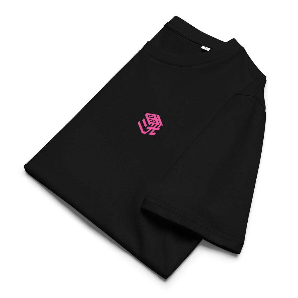 T-Shirts "Daruma" Black x Pink backprint